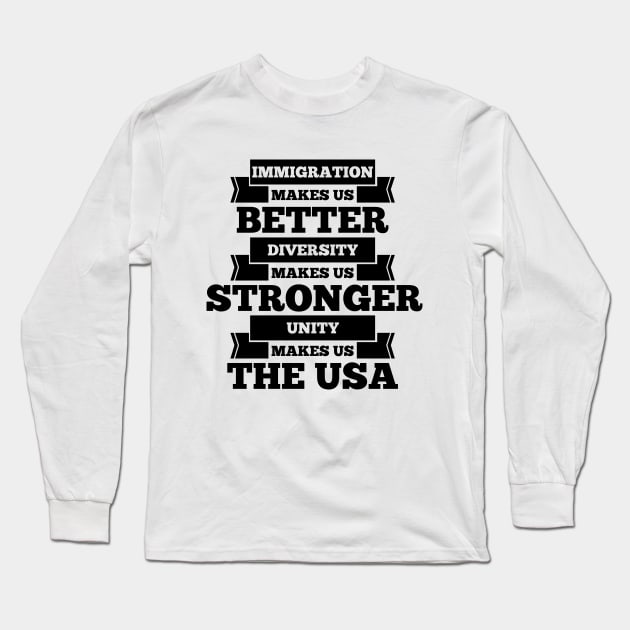 Immigration U.S.A. Long Sleeve T-Shirt by mailboxdisco